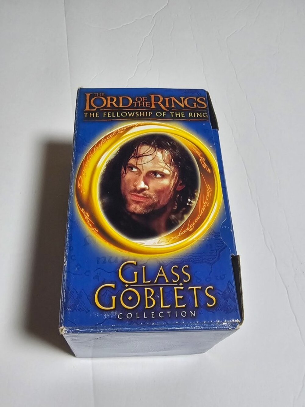2001 LOTR Strider Aragorn Light Up Glass Goblet Burger King New in Box Working